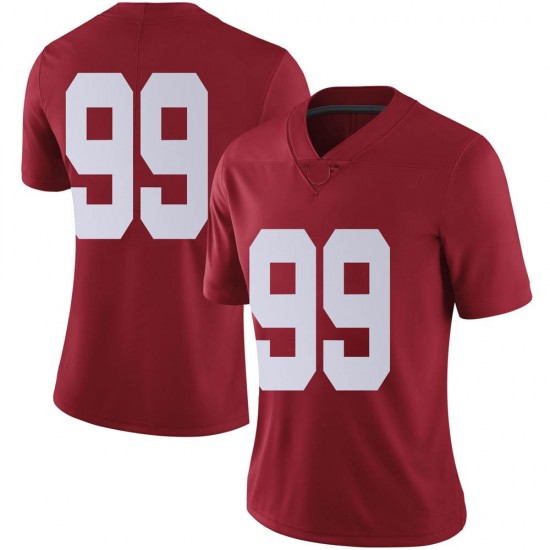 Alabama Crimson Tide Women's Ty Perine #99 No Name Crimson NCAA Nike Authentic Stitched College Football Jersey IY16L87EG